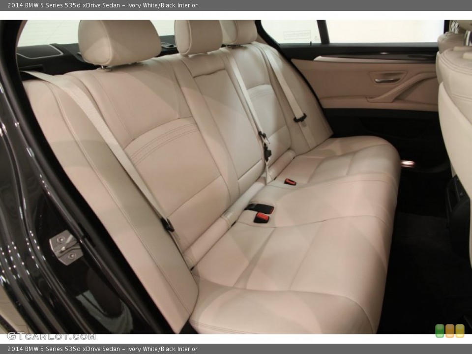 Ivory White/Black Interior Rear Seat for the 2014 BMW 5 Series 535d xDrive Sedan #106779764