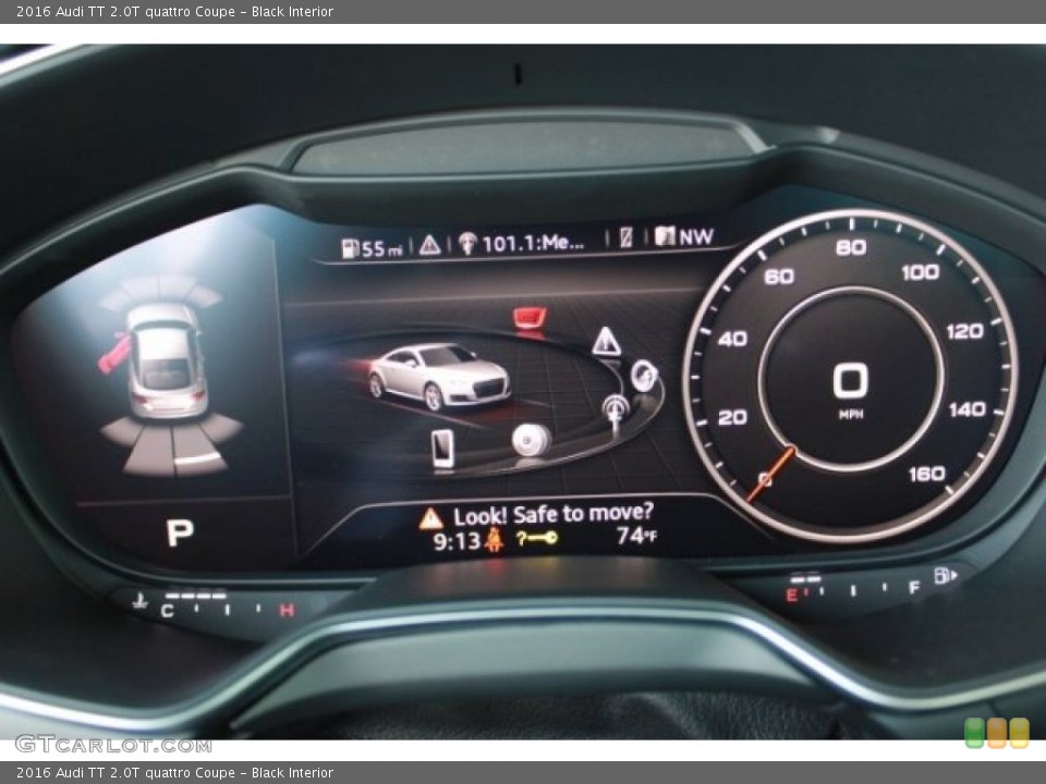 Black Interior Gauges for the 2016 Audi TT 2.0T quattro Coupe #106780286