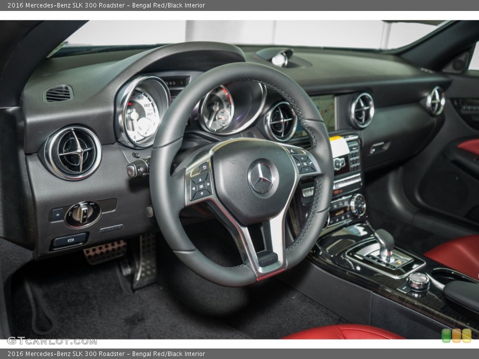Bengal Red/Black Interior Dashboard for the 2016 Mercedes-Benz SLK 300 Roadster #106781732
