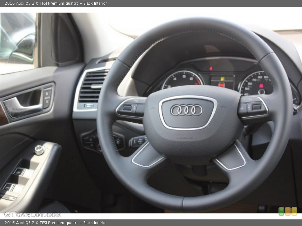Black Interior Steering Wheel for the 2016 Audi Q5 2.0 TFSI Premium quattro #106784978