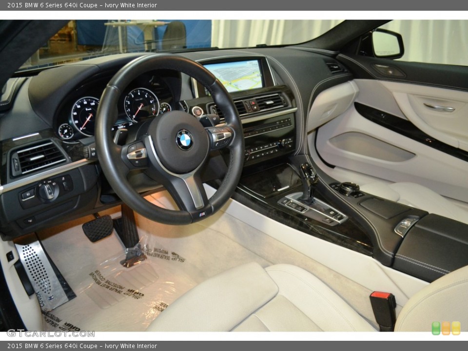 Ivory White 2015 BMW 6 Series Interiors