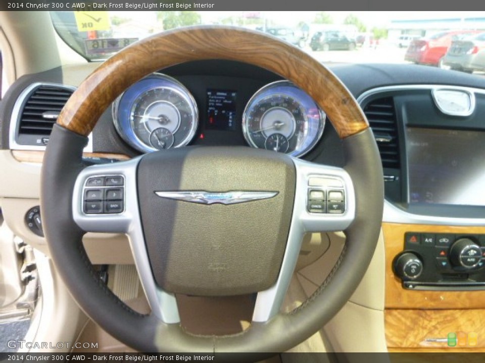Dark Frost Beige/Light Frost Beige Interior Steering Wheel for the 2014 Chrysler 300 C AWD #106792698