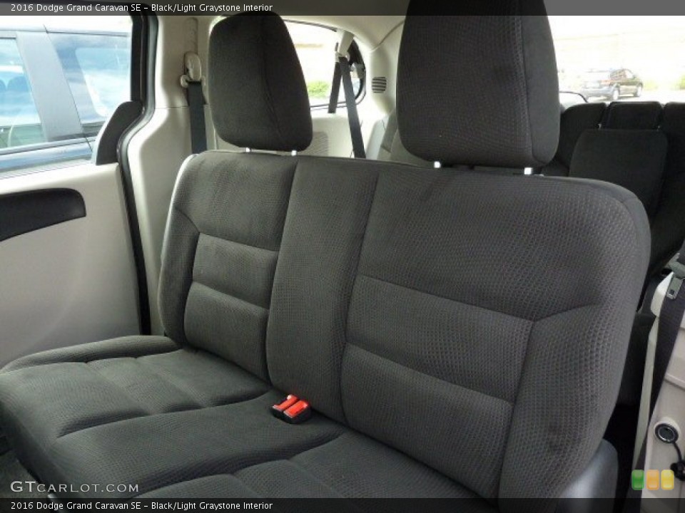Black/Light Graystone Interior Rear Seat for the 2016 Dodge Grand Caravan SE #106798545