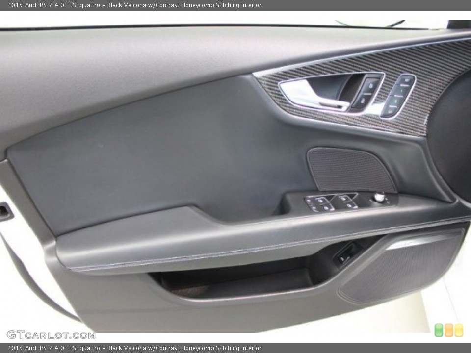 Black Valcona w/Contrast Honeycomb Stitching Interior Door Panel for the 2015 Audi RS 7 4.0 TFSI quattro #106799673