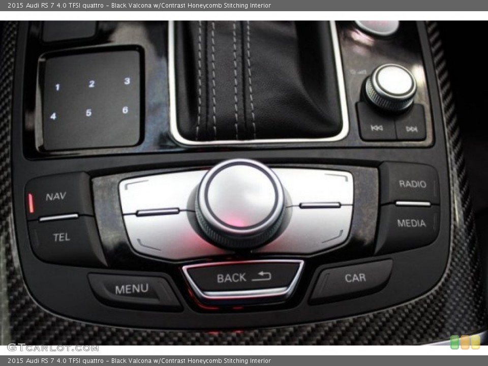 Black Valcona w/Contrast Honeycomb Stitching Interior Controls for the 2015 Audi RS 7 4.0 TFSI quattro #106799949