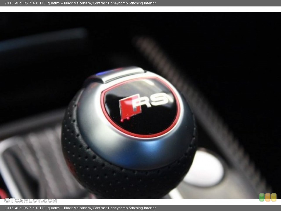 Black Valcona w/Contrast Honeycomb Stitching Interior Transmission for the 2015 Audi RS 7 4.0 TFSI quattro #106799967