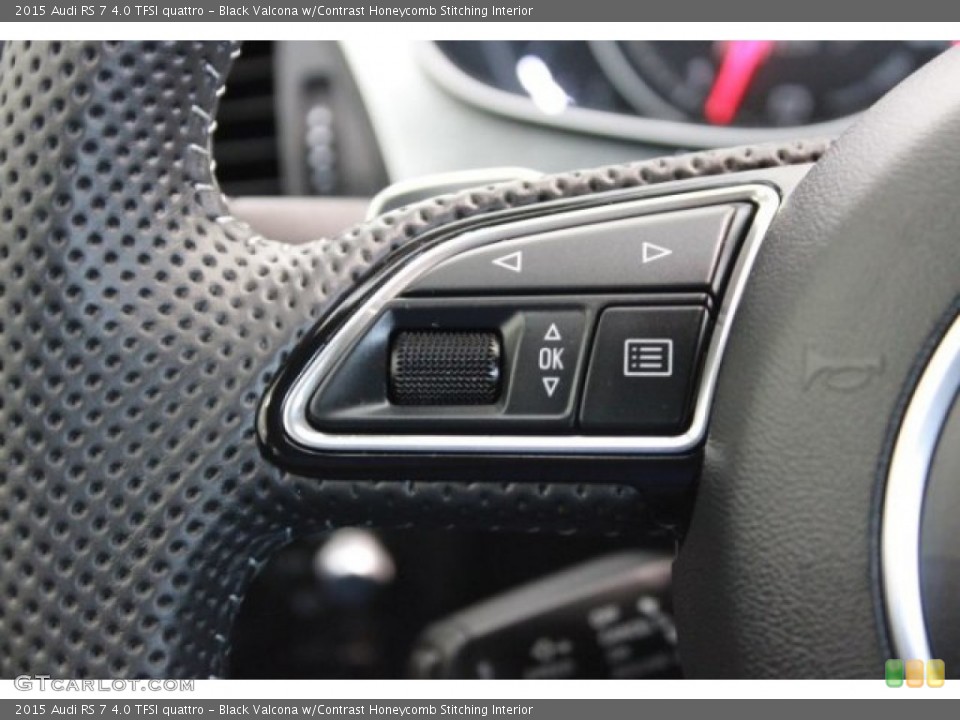 Black Valcona w/Contrast Honeycomb Stitching Interior Controls for the 2015 Audi RS 7 4.0 TFSI quattro #106800261