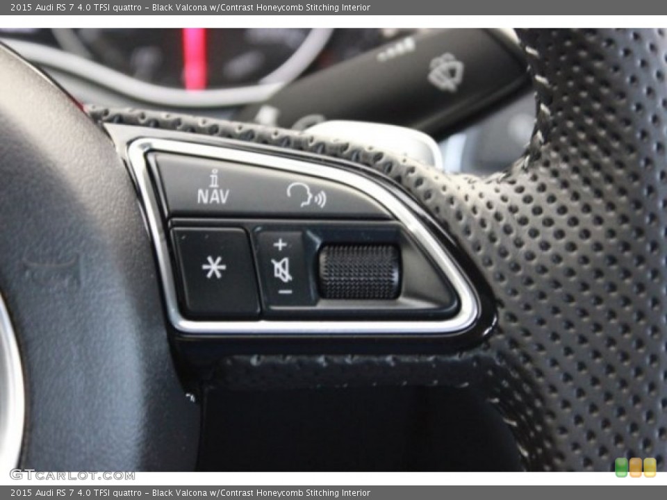 Black Valcona w/Contrast Honeycomb Stitching Interior Controls for the 2015 Audi RS 7 4.0 TFSI quattro #106800282