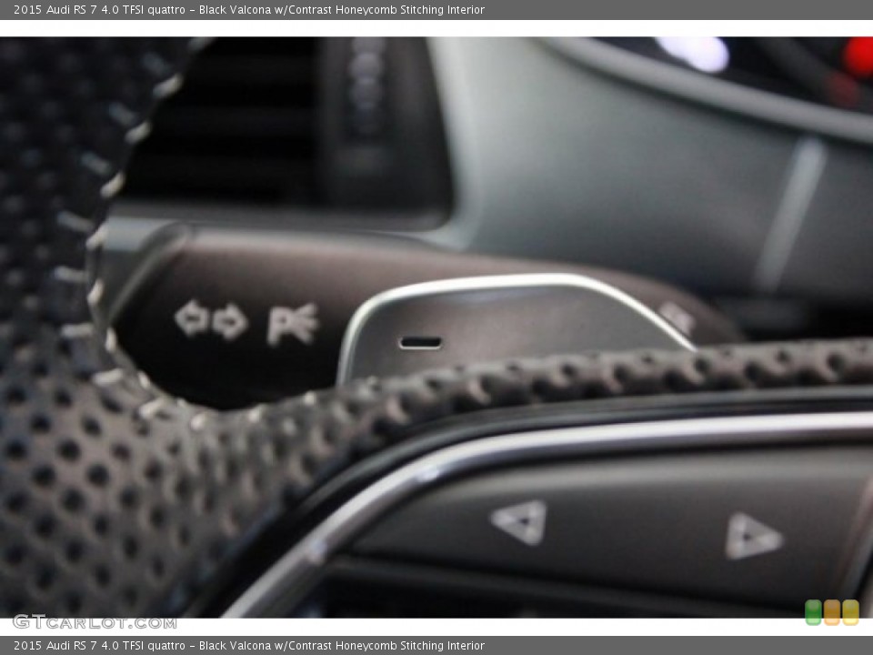 Black Valcona w/Contrast Honeycomb Stitching Interior Transmission for the 2015 Audi RS 7 4.0 TFSI quattro #106800297
