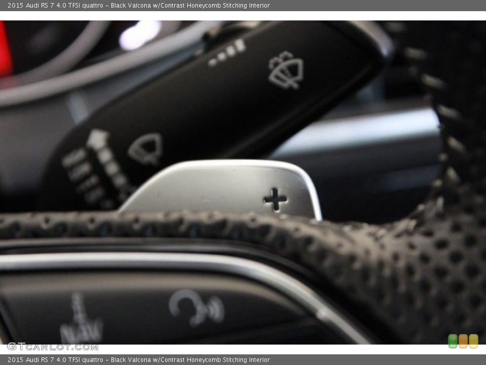 Black Valcona w/Contrast Honeycomb Stitching Interior Transmission for the 2015 Audi RS 7 4.0 TFSI quattro #106800315