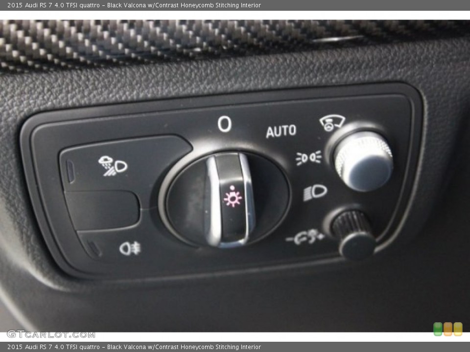 Black Valcona w/Contrast Honeycomb Stitching Interior Controls for the 2015 Audi RS 7 4.0 TFSI quattro #106800372