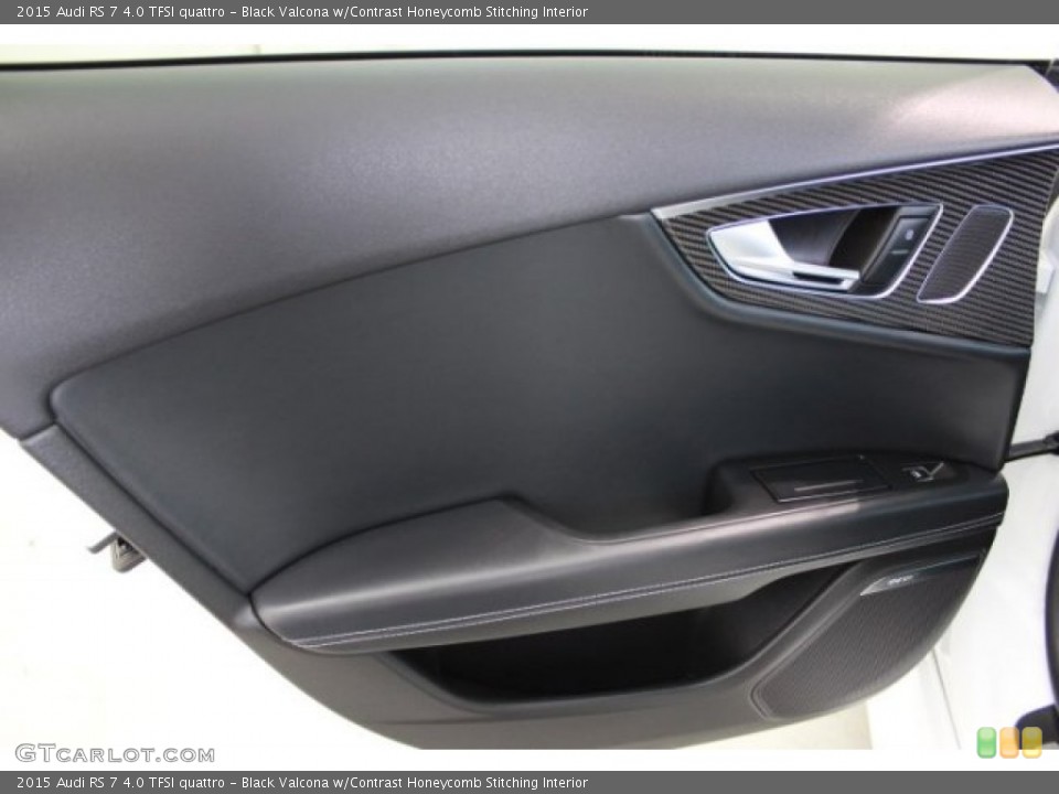 Black Valcona w/Contrast Honeycomb Stitching Interior Door Panel for the 2015 Audi RS 7 4.0 TFSI quattro #106800539