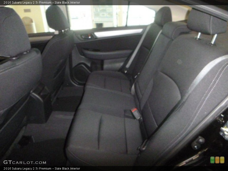 Slate Black Interior Rear Seat for the 2016 Subaru Legacy 2.5i Premium #106802430