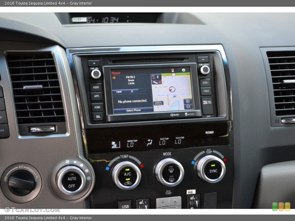 Gray Interior Controls for the 2016 Toyota Sequoia Limited 4x4 #106809204