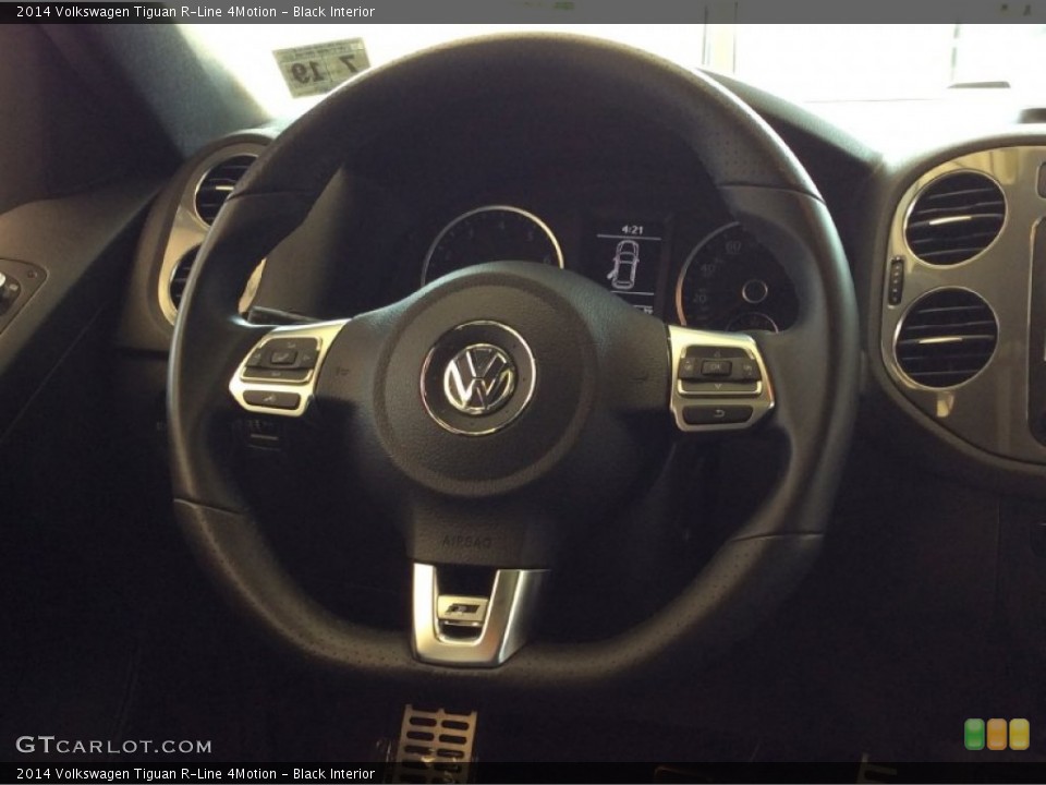 Black Interior Steering Wheel for the 2014 Volkswagen Tiguan R-Line 4Motion #106811580