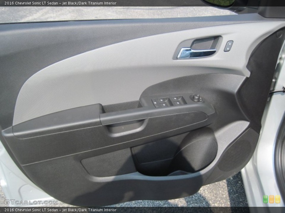 Jet Black/Dark Titanium Interior Door Panel for the 2016 Chevrolet Sonic LT Sedan #106813061