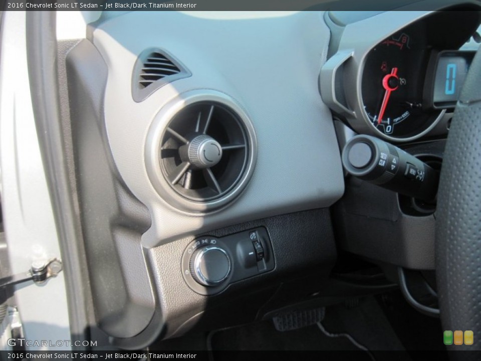 Jet Black/Dark Titanium Interior Controls for the 2016 Chevrolet Sonic LT Sedan #106813086
