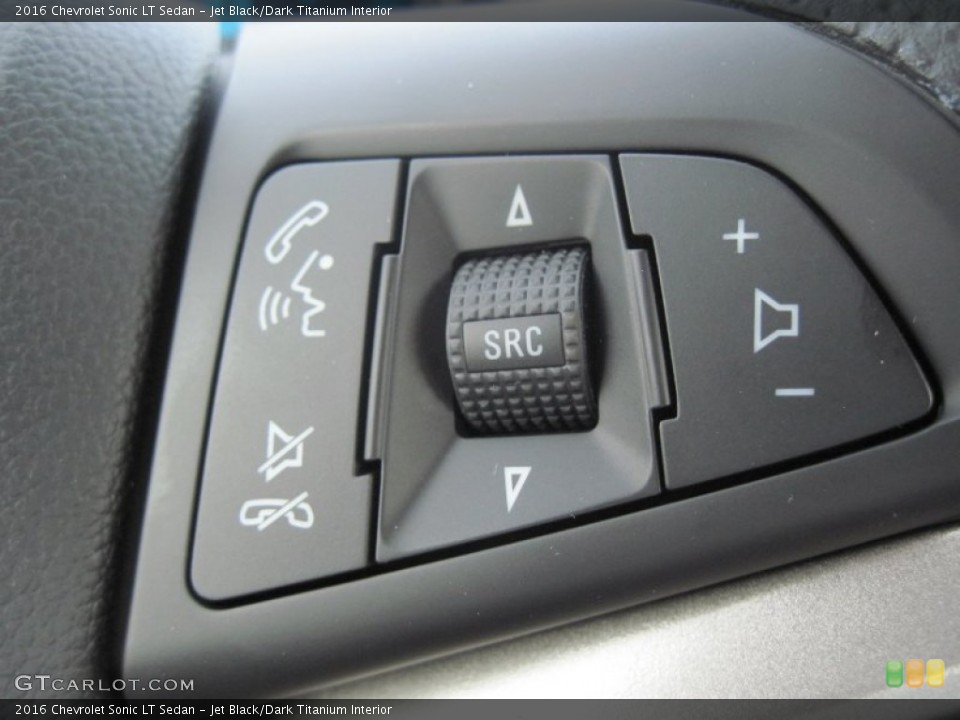 Jet Black/Dark Titanium Interior Controls for the 2016 Chevrolet Sonic LT Sedan #106813224