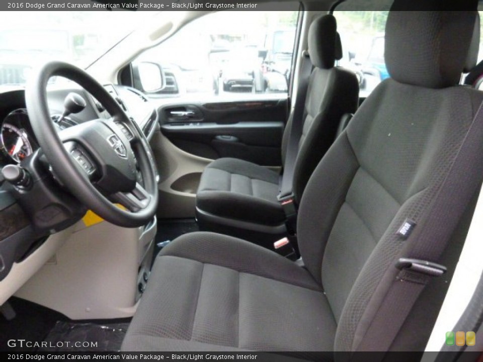 Black/Light Graystone Interior Photo for the 2016 Dodge Grand Caravan American Value Package #106816995