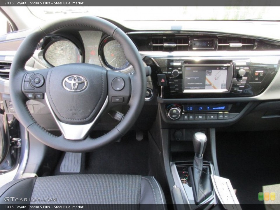 Steel Blue Interior Dashboard for the 2016 Toyota Corolla S Plus #106820460