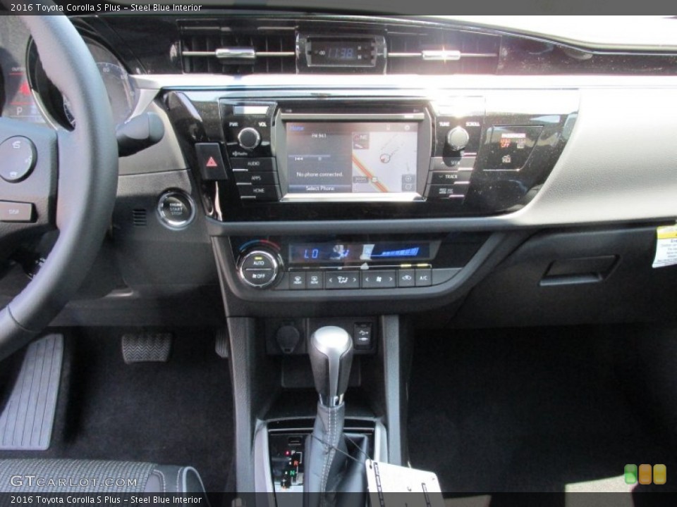 Steel Blue Interior Controls for the 2016 Toyota Corolla S Plus #106820487