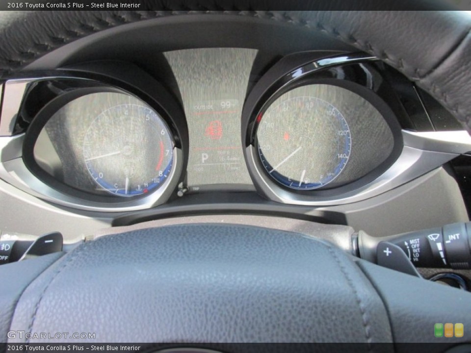 Steel Blue Interior Gauges for the 2016 Toyota Corolla S Plus #106820603
