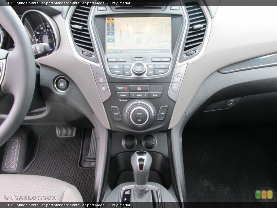 Gray Interior Controls for the 2016 Hyundai Santa Fe Sport  #106823334