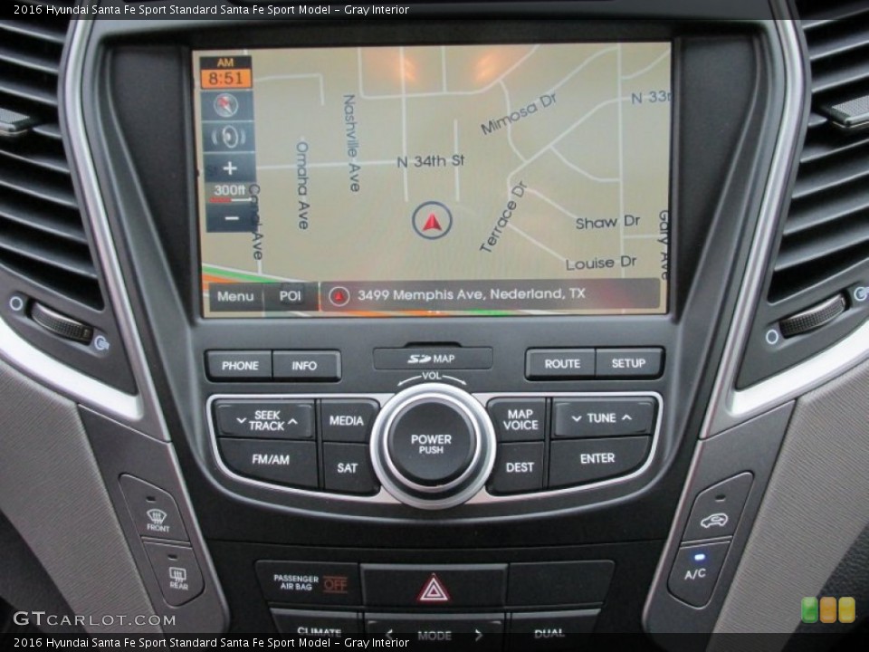 Gray Interior Navigation for the 2016 Hyundai Santa Fe Sport  #106823350