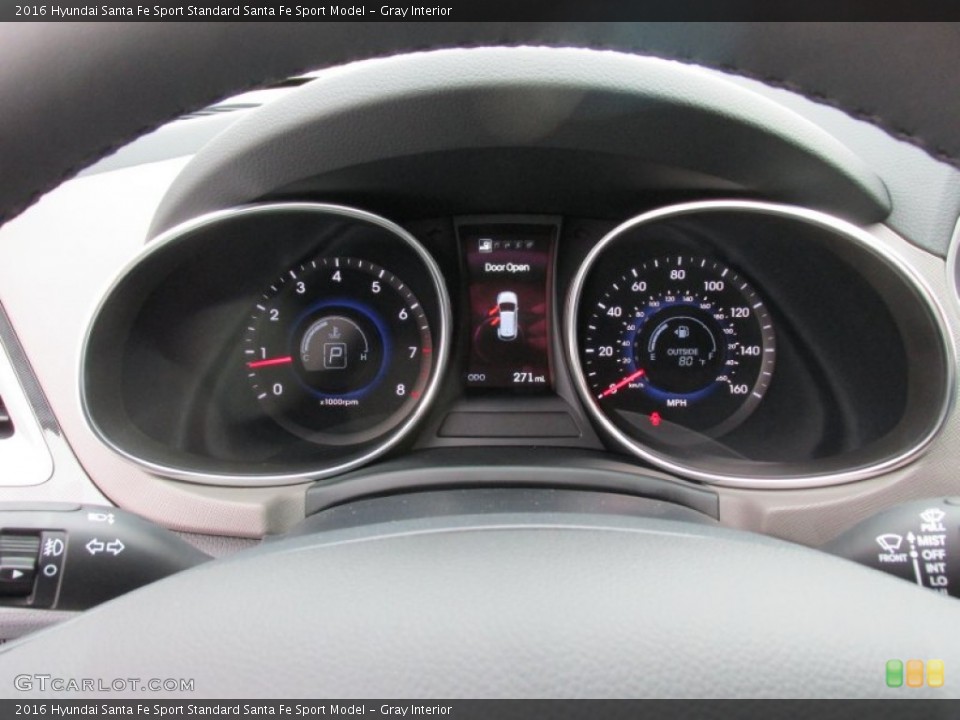 Gray Interior Gauges for the 2016 Hyundai Santa Fe Sport  #106823496