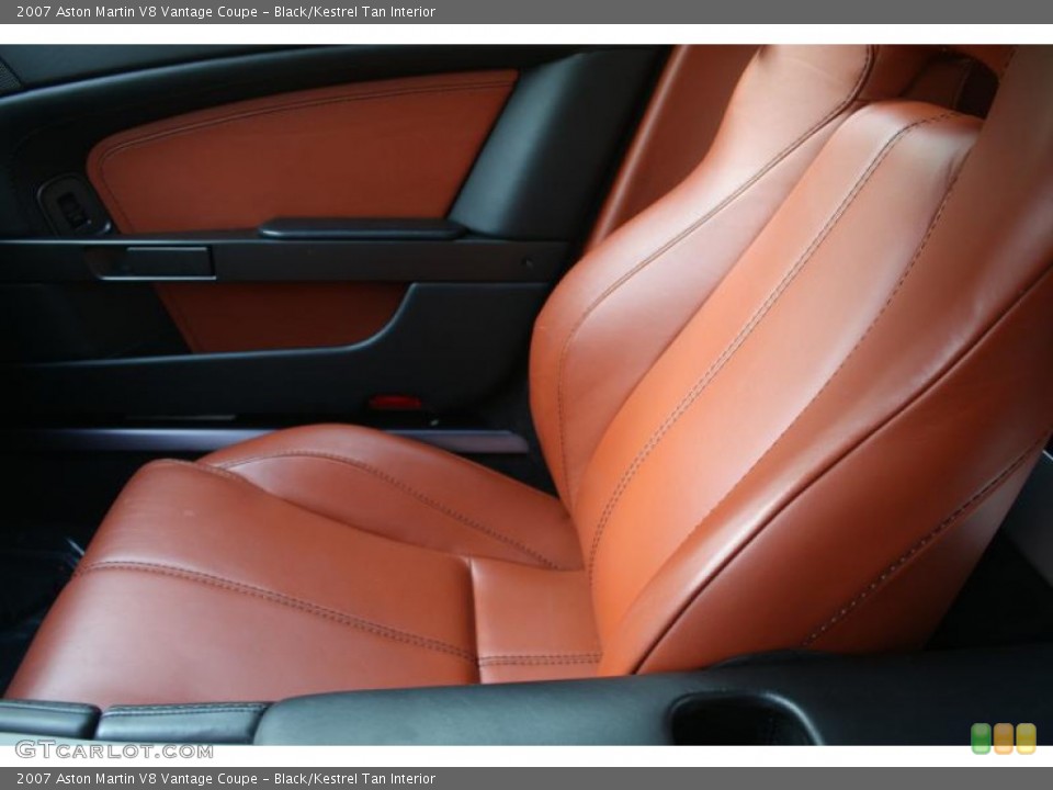 Black/Kestrel Tan Interior Front Seat for the 2007 Aston Martin V8 Vantage Coupe #106838964