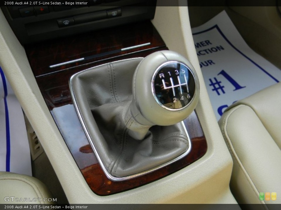 Beige Interior Transmission for the 2008 Audi A4 2.0T S-Line Sedan #106864080