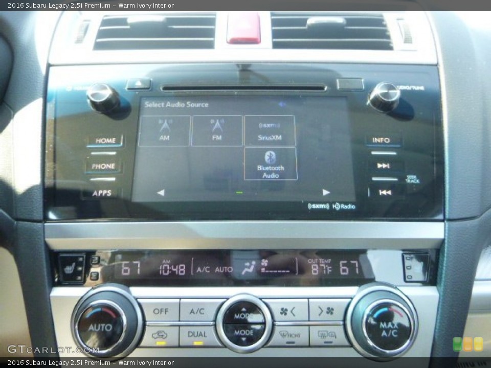 Warm Ivory Interior Controls for the 2016 Subaru Legacy 2.5i Premium #106865973