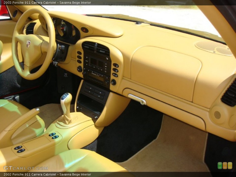 Savanna Beige Interior Dashboard for the 2002 Porsche 911 Carrera Cabriolet #106881681