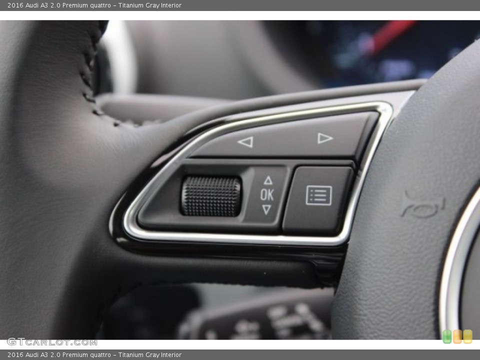 Titanium Gray Interior Controls for the 2016 Audi A3 2.0 Premium quattro #106881897