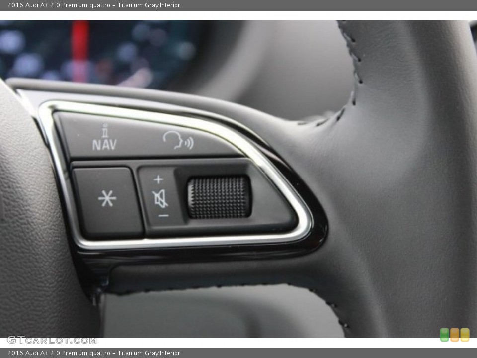 Titanium Gray Interior Controls for the 2016 Audi A3 2.0 Premium quattro #106881909