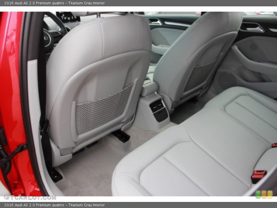 Titanium Gray Interior Rear Seat for the 2016 Audi A3 2.0 Premium quattro #106881942