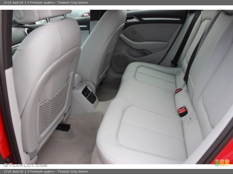 Titanium Gray Interior Rear Seat for the 2016 Audi A3 2.0 Premium quattro #106881951