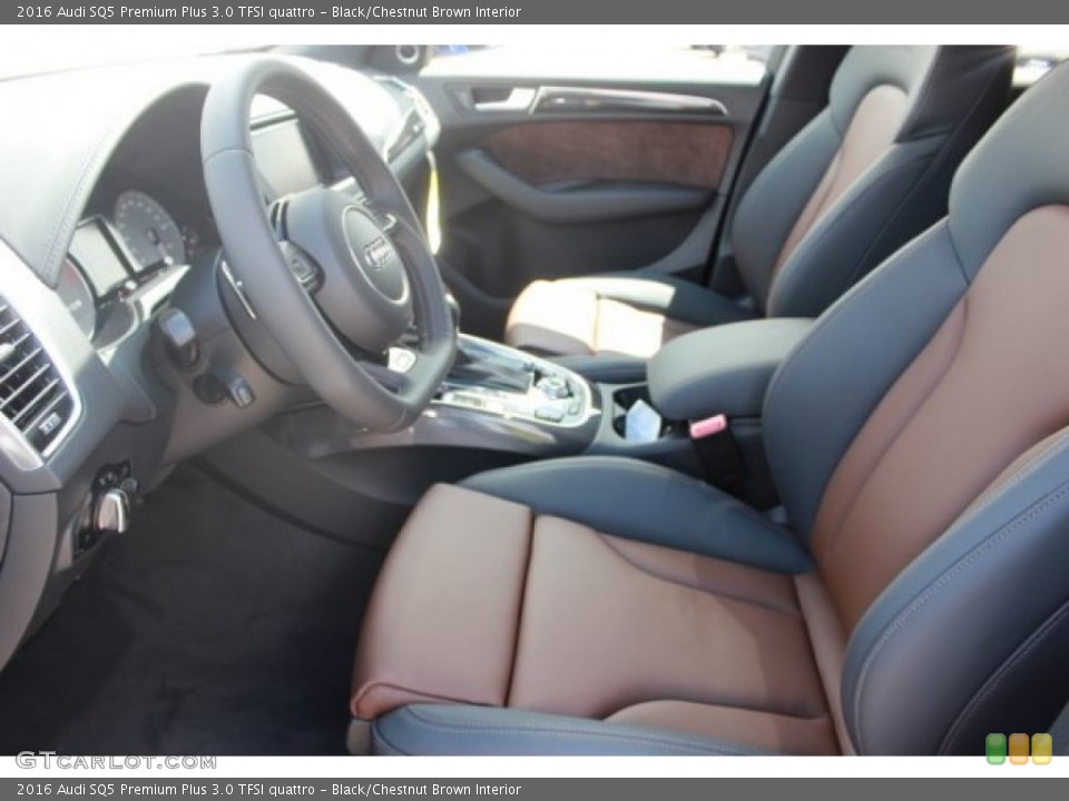 Black/Chestnut Brown Interior Front Seat for the 2016 Audi SQ5 Premium Plus 3.0 TFSI quattro #106891640