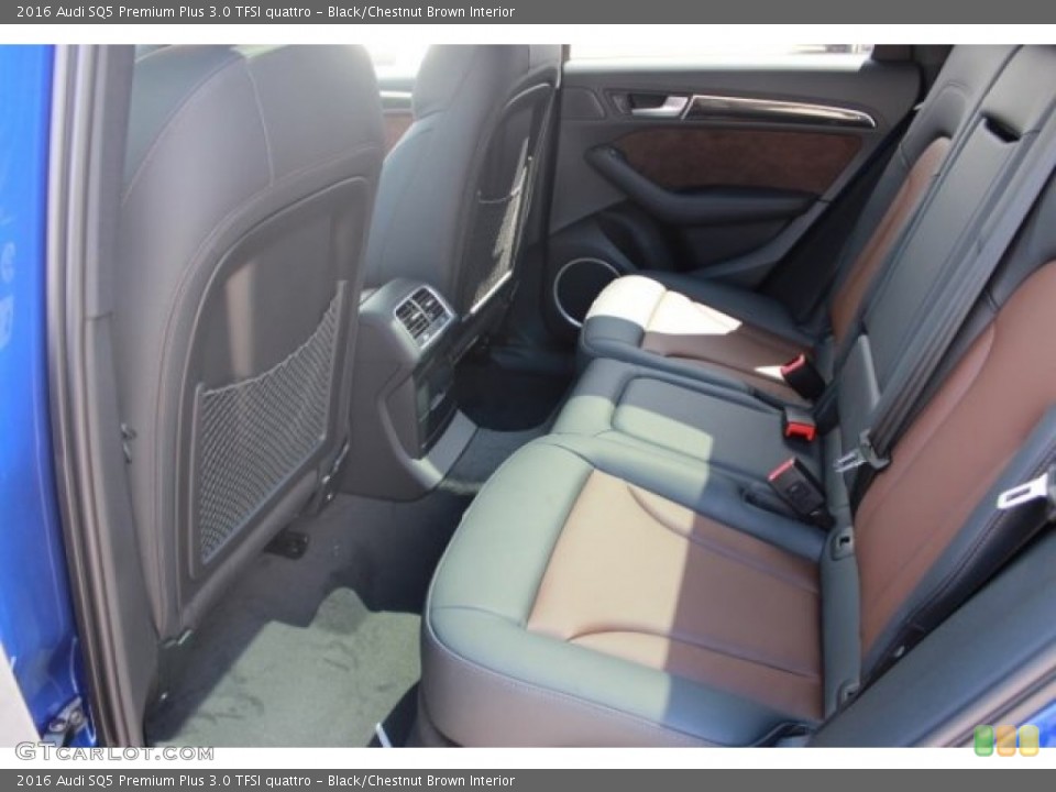 Black/Chestnut Brown Interior Rear Seat for the 2016 Audi SQ5 Premium Plus 3.0 TFSI quattro #106892006