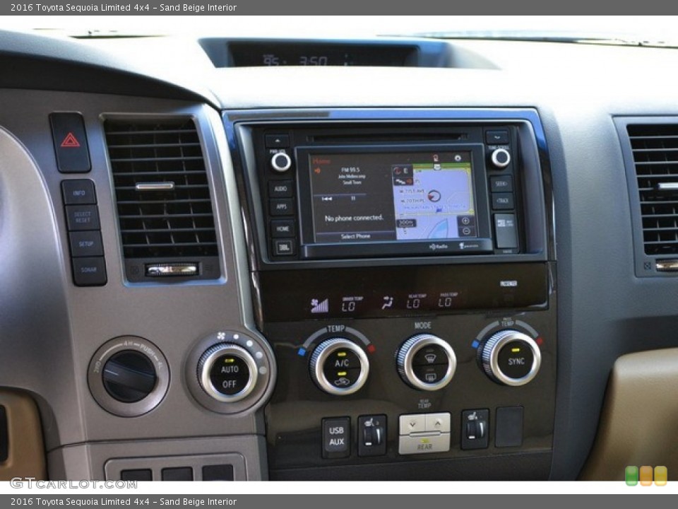 Sand Beige Interior Navigation for the 2016 Toyota Sequoia Limited 4x4 #106894967