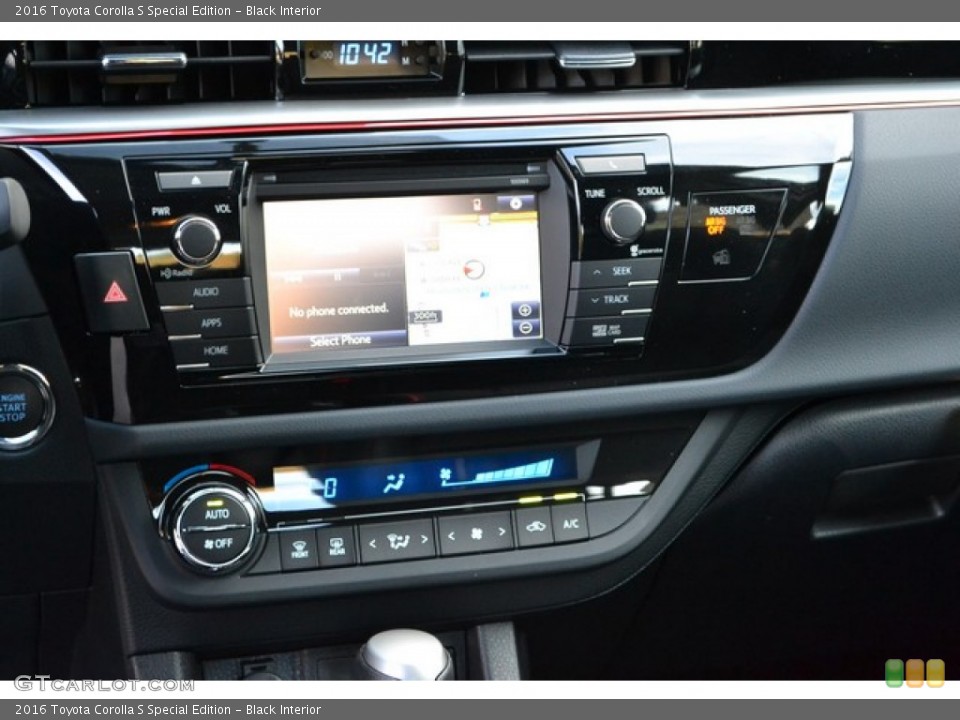 Black Interior Controls for the 2016 Toyota Corolla S Special Edition #106898317
