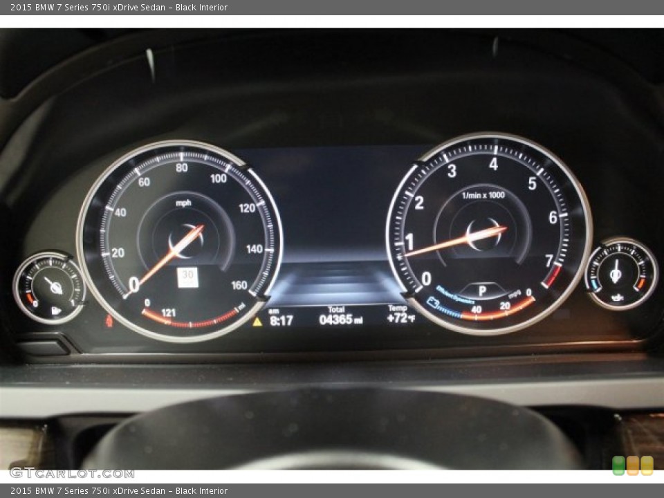 Black Interior Gauges for the 2015 BMW 7 Series 750i xDrive Sedan #106903027