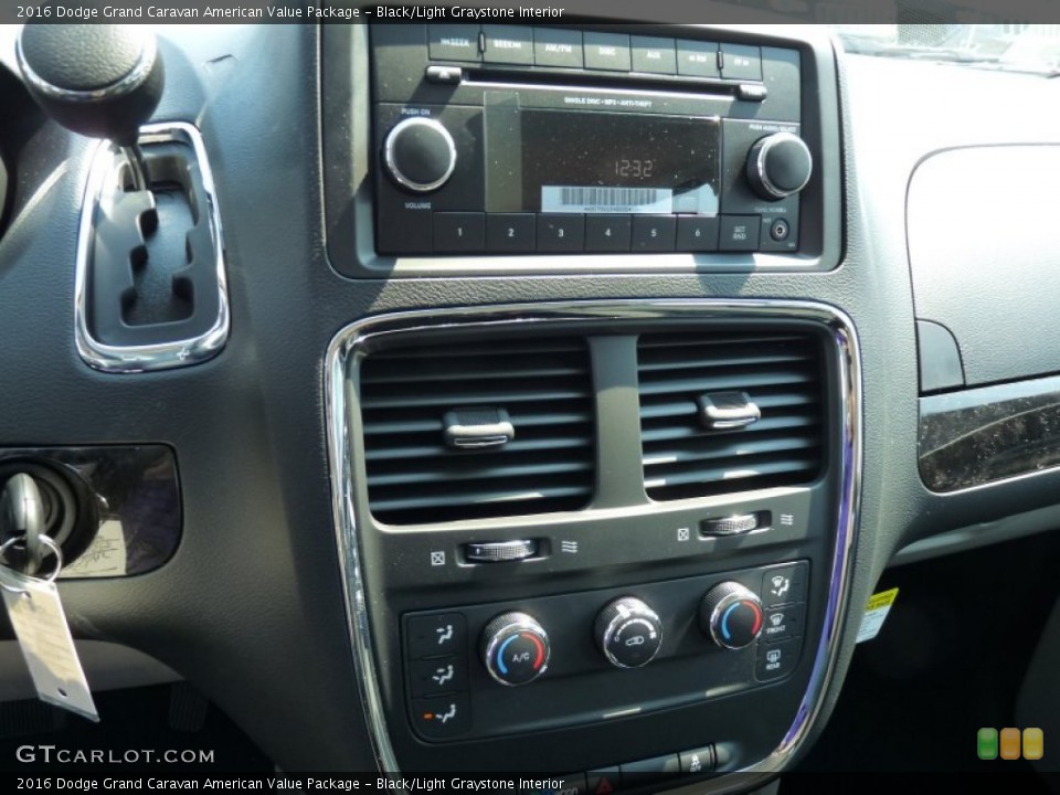 Black/Light Graystone Interior Controls for the 2016 Dodge Grand Caravan American Value Package #106909405