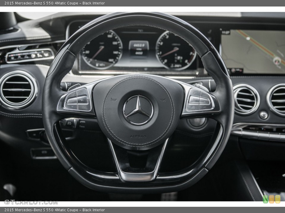 Black Interior Steering Wheel for the 2015 Mercedes-Benz S 550 4Matic Coupe #106909690
