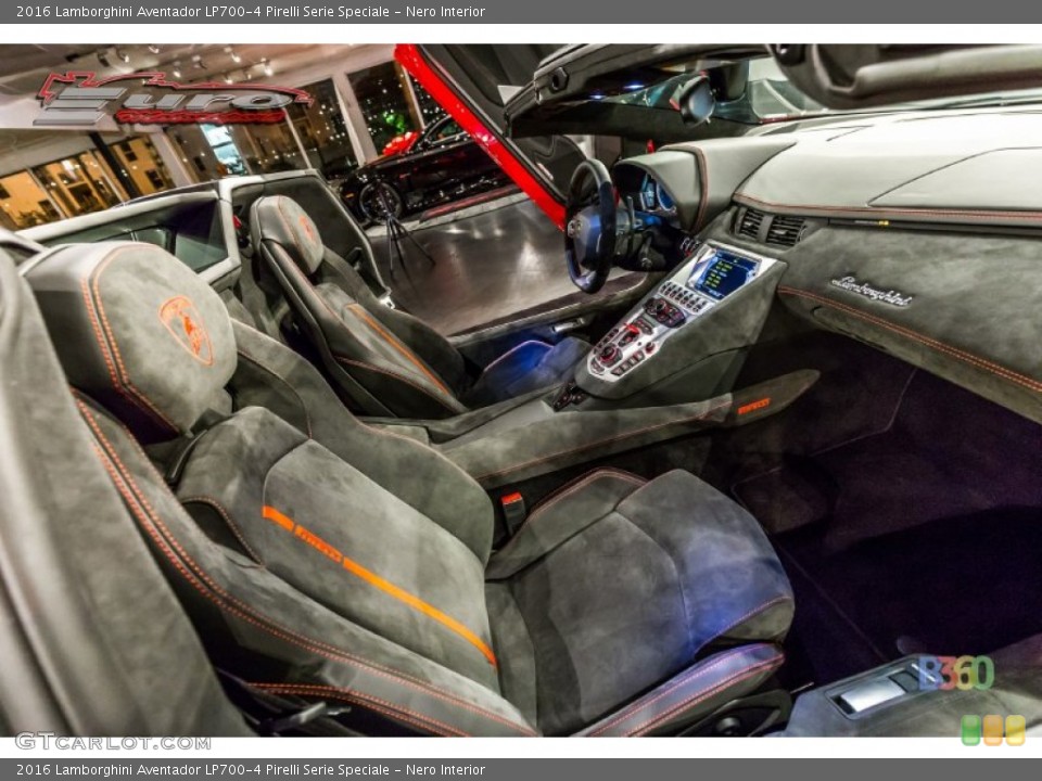 Nero Interior Front Seat for the 2016 Lamborghini Aventador LP700-4 Pirelli Serie Speciale #106915489
