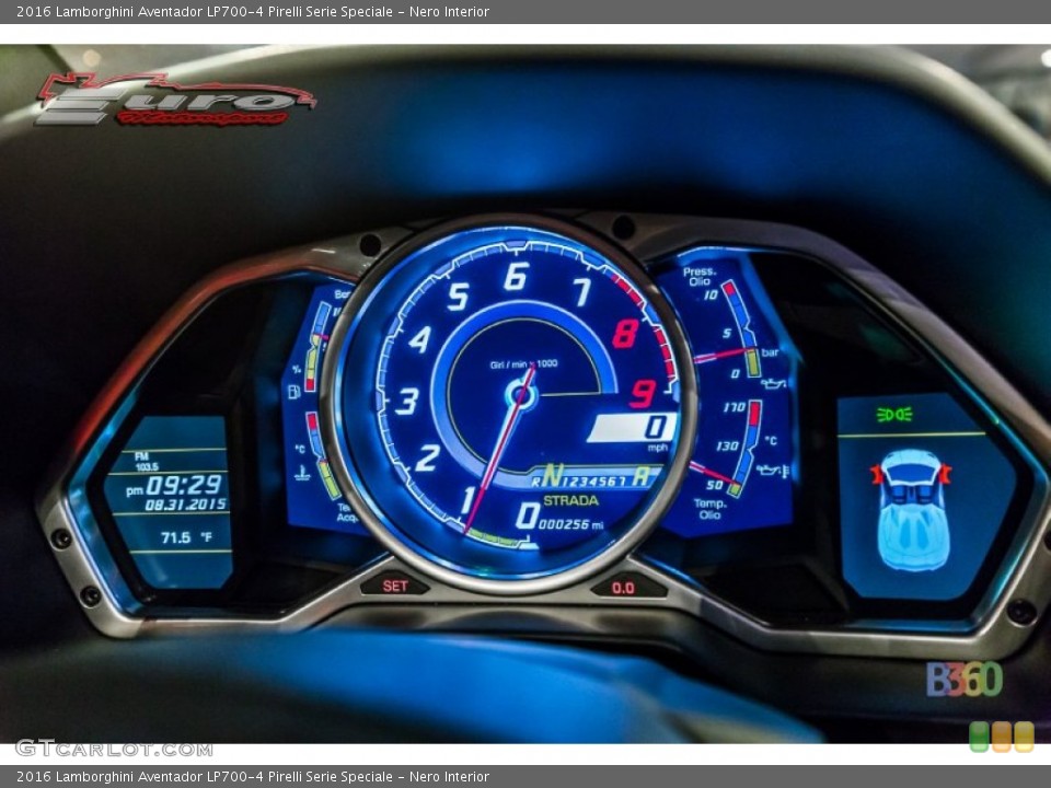 Nero Interior Gauges for the 2016 Lamborghini Aventador LP700-4 Pirelli Serie Speciale #106916110