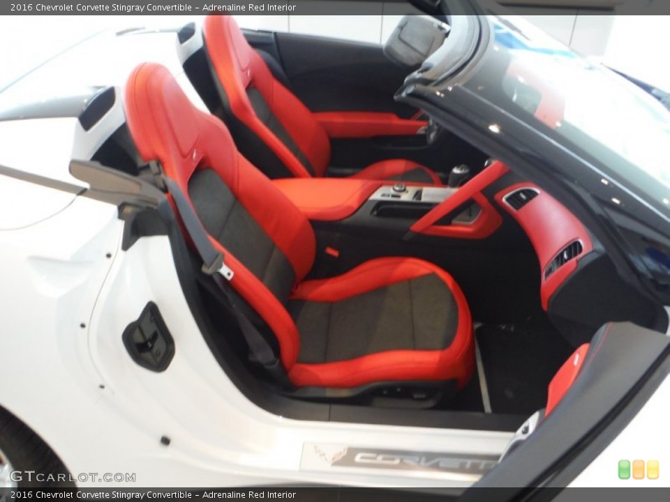 Adrenaline Red Interior Front Seat for the 2016 Chevrolet Corvette Stingray Convertible #106917301
