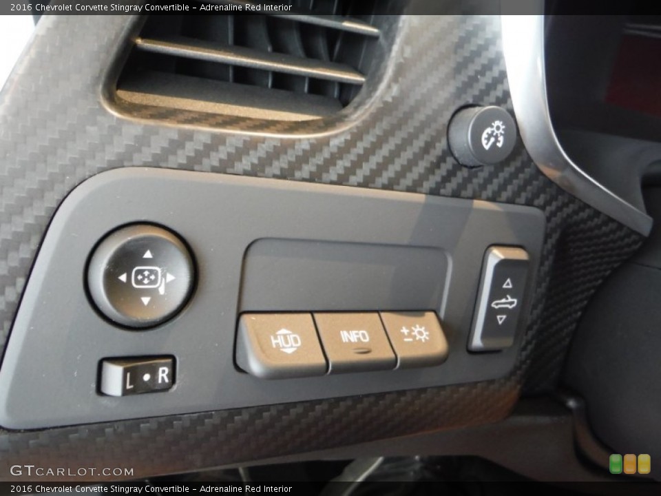 Adrenaline Red Interior Controls for the 2016 Chevrolet Corvette Stingray Convertible #106917493