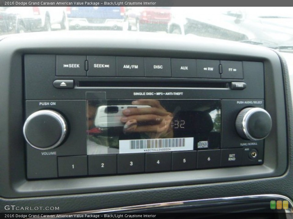 Black/Light Graystone Interior Controls for the 2016 Dodge Grand Caravan American Value Package #106919638