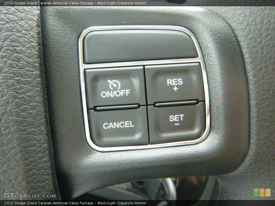 Black/Light Graystone Interior Controls for the 2016 Dodge Grand Caravan American Value Package #106919644